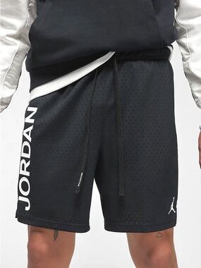 Jordan Black Athletic Shorts with White Side Logo